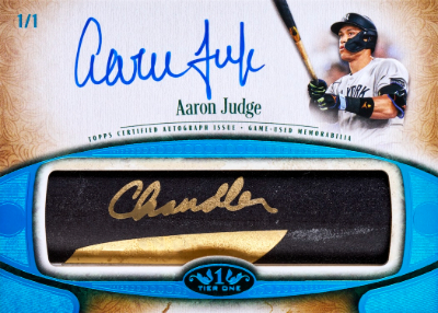 2026 Topps Tier One Baseball Limited Lumber Auto Aaron Judge MOCK UP