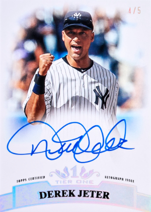 2026 Topps Tier One Baseball Retro 2011 Auto Holo Silver Foil Derek Jeter MOCK UP