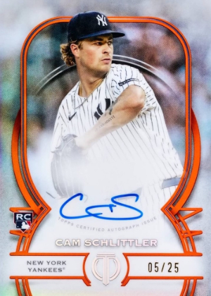 2026 Topps Tribute Baseball Tribute Auto Orange Cam Schlittler MOCK UP 2026 Topps Tribute Baseball Tribute Auto Orange Cam Schlittler MOCK UP