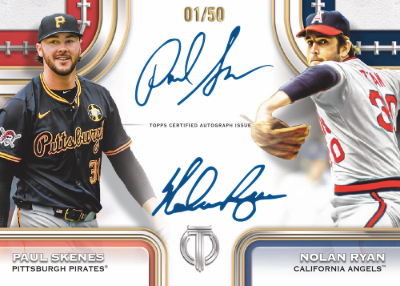 2026 Topps Tribute Baseball Tribute Tandem Dual Auto Paul Skenes, Nolan Ryan MOCK UP 2026 Topps Tribute Baseball Tribute Tandem Dual Auto Paul Skenes, Nolan Ryan MOCK UP
