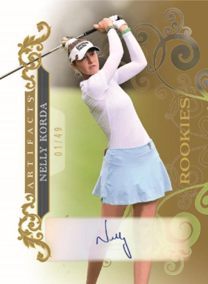 2026 Upper Deck Artifacts Golf Base Rookie Gold Spectrum Auto Nelly Korda MOCK UP 2026 Upper Deck Artifacts Golf Base Rookie Gold Spectrum Auto Nelly Korda MOCK UP