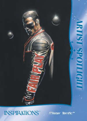 2026 Upper Deck Inspirations The World of DC Artist Spotlight Alex Ross Mister Teriffic MOCK UP