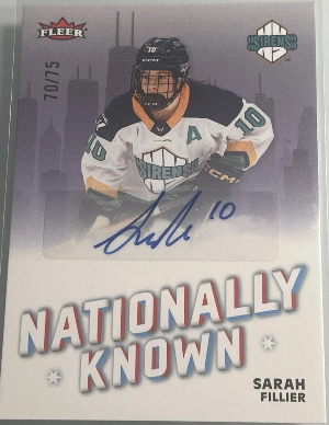2026 Upper Deck NSCC Promo Base Fleer Nationally Known Auto Sarah Fillier 2026 Upper Deck NSCC Promo Base Fleer Nationally Known Auto Sarah Fillier