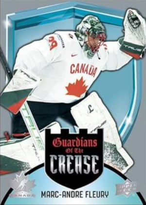 2026 Upper Deck Team Canada Hockey Guardians of the Crease Marc-Andre Fleury MOCK UP
