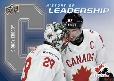 2026 Upper Deck Team Canada Hockey History of Leadership Sidney Crosby MOCK UP