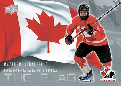 2026 Upper Deck Team Canada Hockey Representing the Flag Matthew Schaefer MOCK UP