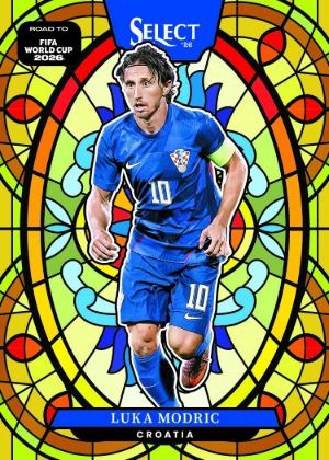 2025-26 Panini Select Road to FIFA World Cup 2026 Stained Glass Luka Modric MOCK UP 2025-26 Panini Select Road to FIFA World Cup 2026 Stained Glass Luka Modric MOCK UP