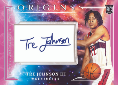2025-26 Panini Origins Basketball Rookie Acetate Auto Tre Johnson III MOCK UP 2025-26 Panini Origins Basketball Rookie Acetate Auto Tre Johnson III MOCK UP