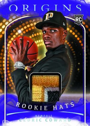 2025-26 Panini Origins Basketball Rookie Hats Cedric Coward MOCK UP 2025-26 Panini Origins Basketball Rookie Hats Cedric Coward MOCK UP