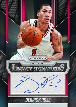 2025-26 Panini Prizm Basketball Legacy Signatures Black Prizms Derrick Rose MOCK UP