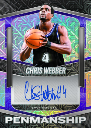 2025-26 Panini Prizm Basketball Penmanship Mojo Prizms Chris Webber MOCK UP