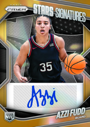 2025-26 Panini Prizm Basketball Prizm Stars Signatures Gold Azzi Fudd MOCK UP