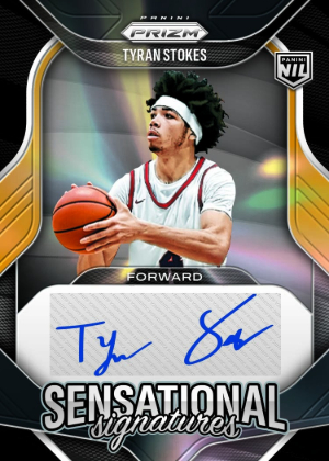 2025-26 Panini Prizm Basketball Sensational Signature Black Gold Prizms Tyran Stokes MOCK UP