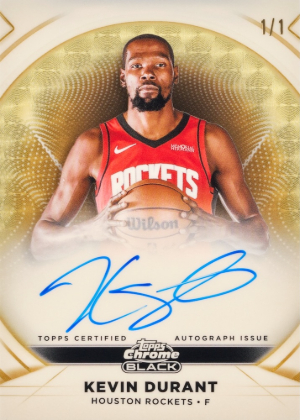 2025-26 Topps Chrome Black Basketball Ivory Autographs SuperFractor Kevin Durant MOCK UP