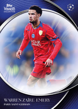 2025-26 Topps Winners Collection Paris Saint Germain Soccer Base Les Parisiens Warren Zaire Emery MOCK UP 2025-26 Topps Winners Collection Paris Saint Germain Soccer Base Les Parisiens Warren Zaire Emery MOCK UP