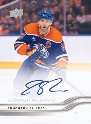 2025-26 Upper Deck Clear Cut Hockey Base Auto Connor McDavid MOCK UP