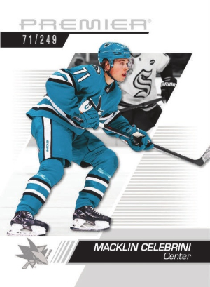 2025-26 Upper Deck Premier Hockey Base Macklin Celebrini MOCK UP