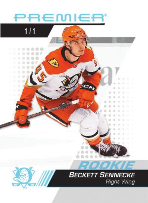 2025-26 Upper Deck Premier Hockey Base Rookie Beckett Sennecke MOCK UP