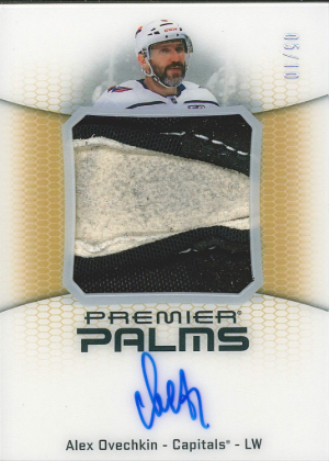 2025-26 Upper Deck Premier Hockey Premier Palms Jumbo Glove Relics Auto Alex Ovechkin