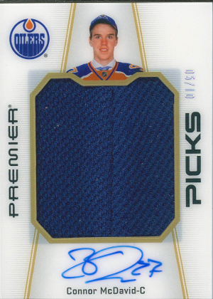 2025-26 Upper Deck Premier Hockey Premier Picks Mega Draft Hat Relics Auto Connor McDavid