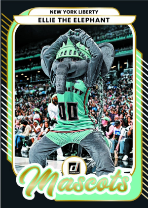 2026 Donruss WNBA Basketball Mascots Holo Black Ellie the Elephant MOCK UP