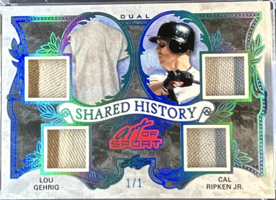 2026 Leaf Art of Sport Shared History Memorabilia Lou Gehrig, Cal Ripken Jr 2026 Leaf Art of Sport Shared History Memorabilia Lou Gehrig, Cal Ripken Jr