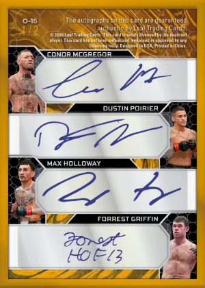 2026 Leaf Decadence MultiSport Octet Autp Back Conor McGregor, Dustin Poirier, Max Holloway, Forest Griffin MOCK UP 2026 Leaf Decadence MultiSport Octet Autp Back Conor McGregor, Dustin Poirier, Max Holloway, Forest Griffin MOCK UP