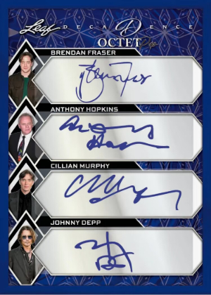 2026 Leaf Decadence MultiSport Octet Pop Auto Front Brendan Fraser, Anthony Hopkins, Cillian Murphy, Johnny Depp MOCK UP 2026 Leaf Decadence MultiSport Octet Pop Auto Front Brendan Fraser, Anthony Hopkins, Cillian Murphy, Johnny Depp MOCK UP
