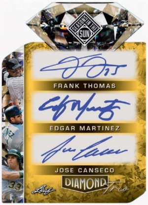2026 Leaf Seasons in the Sun Baseball Diamond Trio Auto Frank Thomas, Edgar Martinez, Jose Canseco MOCK UP 2026 Leaf Seasons in the Sun Baseball Diamond Trio Auto Frank Thomas, Edgar Martinez, Jose Canseco MOCK UP
