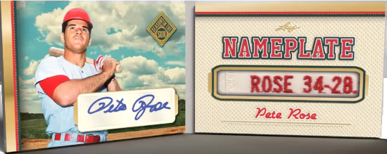 2026 Leaf Seasons in the Sun Baseball Nameplate Auto Relics Pete Rose MOCK UP 2026 Leaf Seasons in the Sun Baseball Nameplate Auto Relics Pete Rose MOCK UP