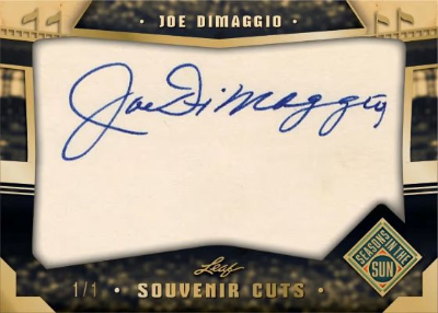 2026 Leaf Seasons in the Sun Baseball Souvenir Cuts Joe Dimaggio MOCK UP 2026 Leaf Seasons in the Sun Baseball Souvenir Cuts Joe Dimaggio MOCK UP