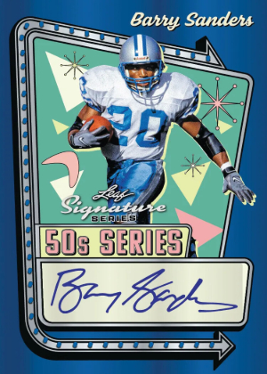 2026 Leaf Signature Series Sports 50s Series Auto Barry Sanders MOCK UP