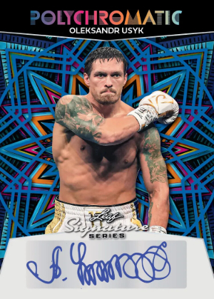 2026 Leaf Signature Series Sports Polychromatic Auto Oleksandr Usyk MOCK UP
