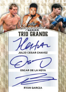 2026 Leaf Signature Series Sports Trio Grande Auto Julio Cesar Chavez, Oscar De La Hoya, Ryan Garcia MOCK UP