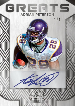 2026 Leaf Trinity Football Greats Auto Adrian Peterson MOCK UP 2026 Leaf Trinity Football Greats Auto Adrian Peterson MOCK UP