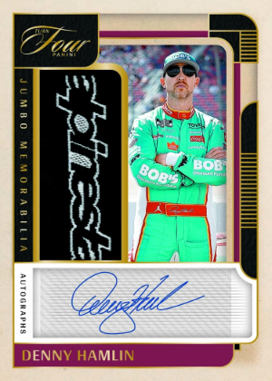 2026 Panini Turn Four NASCAR Jumbo Memorabilia Auto Denny Hamlin MOCK UP