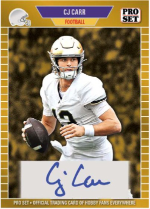2026 Pro Set Metal Football 1989 Pro Set Auto CJ Carr MOCK UP 2026 Pro Set Metal Football 1989 Pro Set Auto CJ Carr MOCK UP