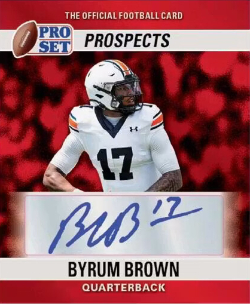 2026 Pro Set Metal Football 1990 Pro Set Auto Mini Byrum Brown MOCK UP 2026 Pro Set Metal Football 1990 Pro Set Auto Mini Byrum Brown MOCK UP