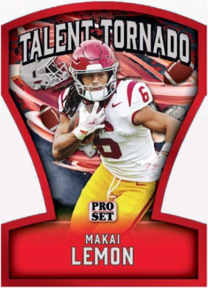 2026 Pro Set Metal Football Base Talent Tornado Makai Lemon MOCK UP 2026 Pro Set Metal Football Base Talent Tornado Makai Lemon MOCK UP