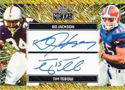 2026 Pro Set Metal Football Dual Auto Bo Jackson, Tim Tebow MOCK UP 2026 Pro Set Metal Football Dual Auto Bo Jackson, Tim Tebow MOCK UP