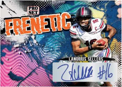 2026 Pro Set Metal Football Frenetic Auto Lanorris Sellers MOCK UP 2026 Pro Set Metal Football Frenetic Auto Lanorris Sellers MOCK UP