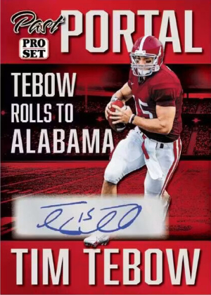 2026 Pro Set Metal Football Past Portal Auto Tim Tebow MOCK UP 2026 Pro Set Metal Football Past Portal Auto Tim Tebow MOCK UP