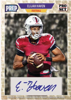 2026 Pro Set Metal Football Pro Set Prep Auto Elijah Haven MOCK UP 2026 Pro Set Metal Football Pro Set Prep Auto Elijah Haven MOCK UP