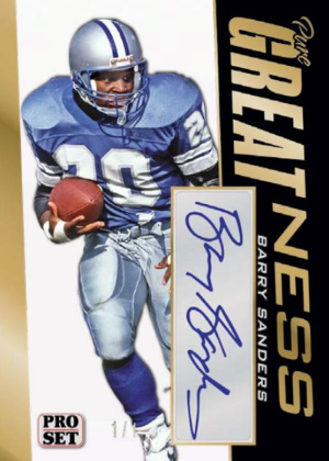 2026 Pro Set Metal Football Pro Set Pure Greatness Auto Barry Sanders MOCK UP 2026 Pro Set Metal Football Pro Set Pure Greatness Auto Barry Sanders MOCK UP