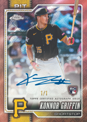 2026 Topps Chrome LogoFractor Baseball LogoFRactor Rookie Auto Rose Gold Konnor Griffin MOCK UP 2026 Topps Chrome LogoFractor Baseball LogoFRactor Rookie Auto Rose Gold Konnor Griffin MOCK UP
