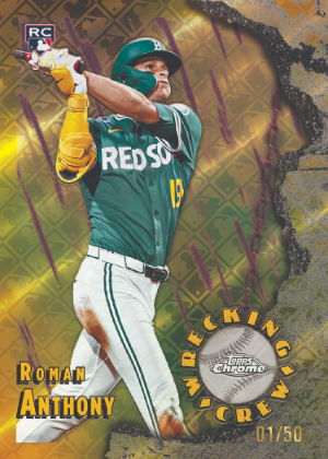 2026 Topps Chrome LogoFractor Baseball Wrecking Crew LogoFractor Gold Roman Anthony MOCK UP 2026 Topps Chrome LogoFractor Baseball Wrecking Crew LogoFractor Gold Roman Anthony MOCK UP