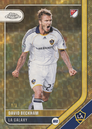 2026 Topps Chrome MLS Soccer Base SuperFractor David Beckham MOCK UP