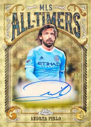 2026 Topps Chrome MLS Soccer MLS All-Timers Auto SuperFractor Andrea Pirlo MOCK UP