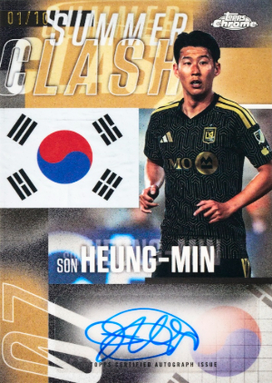 2026 Topps Chrome MLS Soccer Summer Clash Autographs Black Refractor Son Heung-min MOCK UP