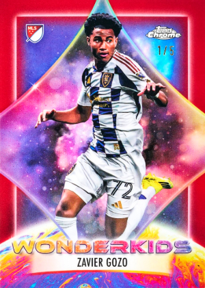 2026 Topps Chrome MLS Soccer Wonderkids Red Refractor Zavier Gozo MOCK UP